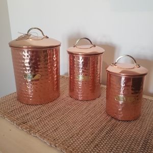 Copper Canisters set of 3 - Mud Pie